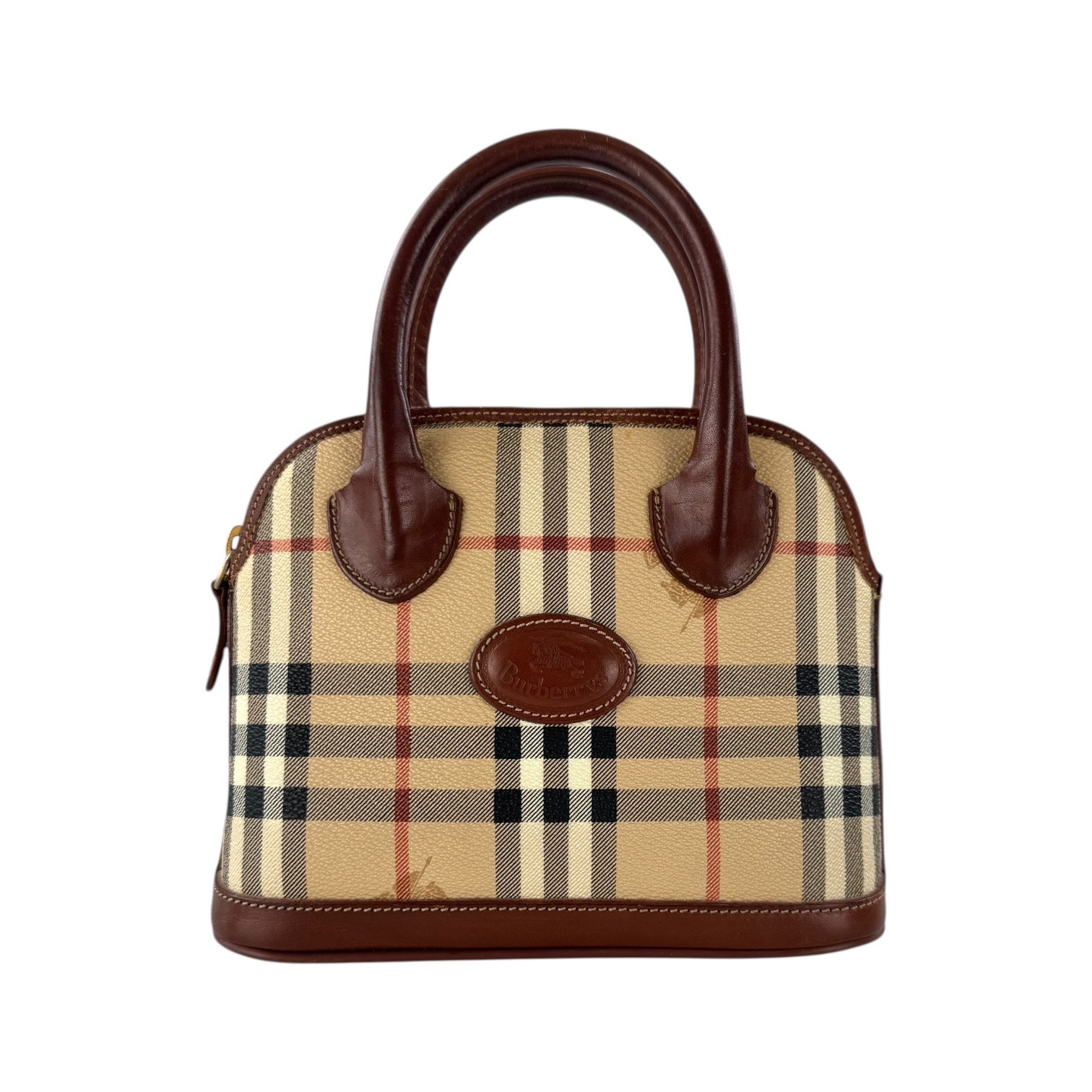 Burberry Nova Check Shadow Mini Dome Handbag